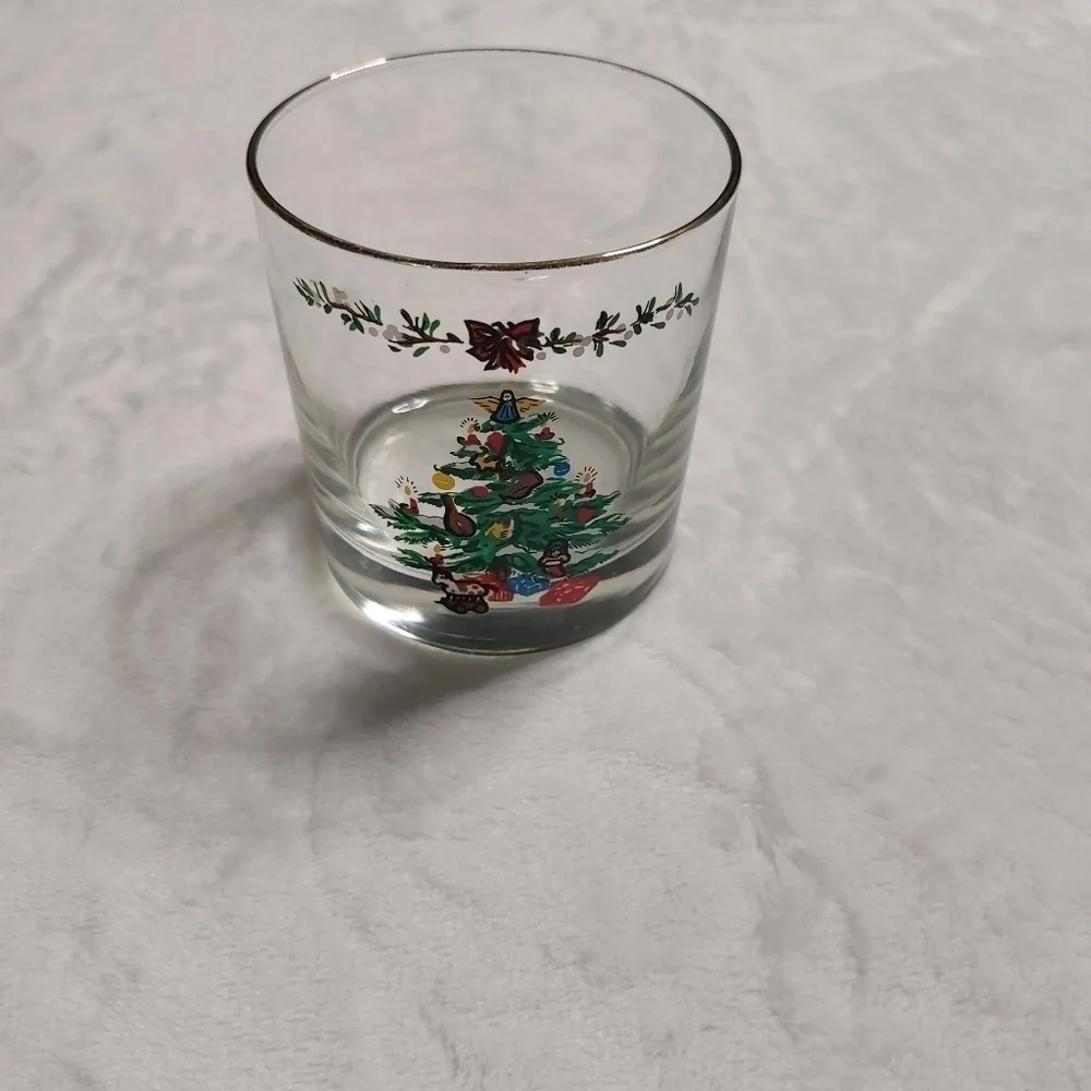 Montgomery Ward Holiday Collection Vintage (1979) Christmas Tree High Ball Glass